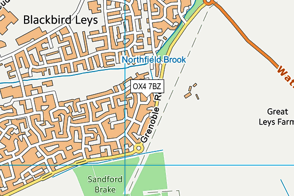 OX4 7BZ map - OS VectorMap District (Ordnance Survey)