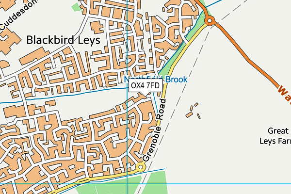 OX4 7FD map - OS VectorMap District (Ordnance Survey)