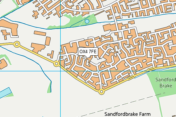 OX4 7FE map - OS VectorMap District (Ordnance Survey)