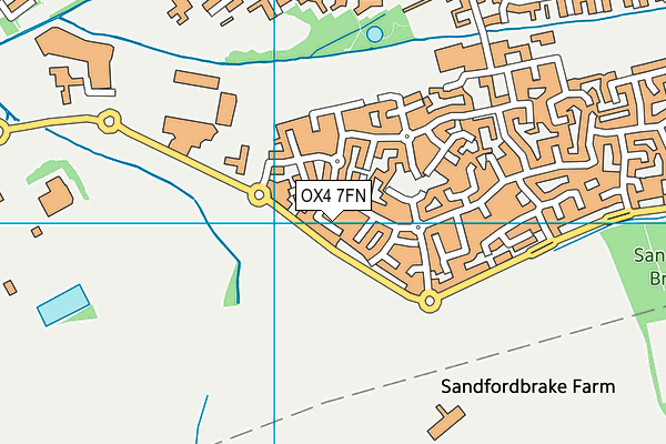 OX4 7FN map - OS VectorMap District (Ordnance Survey)