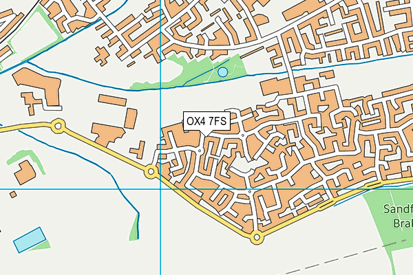 OX4 7FS map - OS VectorMap District (Ordnance Survey)