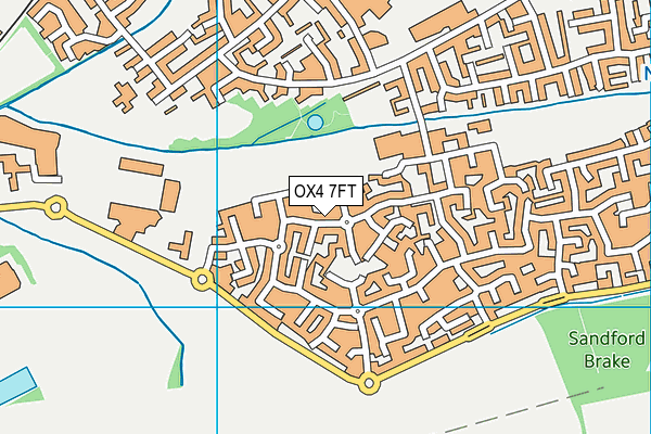 OX4 7FT map - OS VectorMap District (Ordnance Survey)