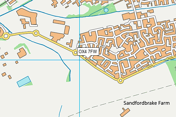 OX4 7FW map - OS VectorMap District (Ordnance Survey)
