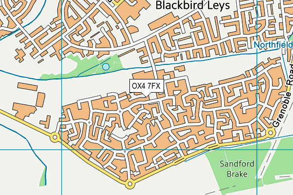OX4 7FX map - OS VectorMap District (Ordnance Survey)