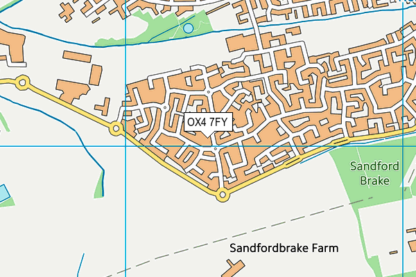 OX4 7FY map - OS VectorMap District (Ordnance Survey)