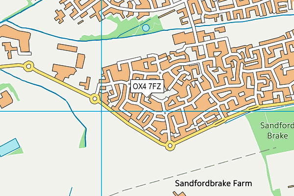 OX4 7FZ map - OS VectorMap District (Ordnance Survey)