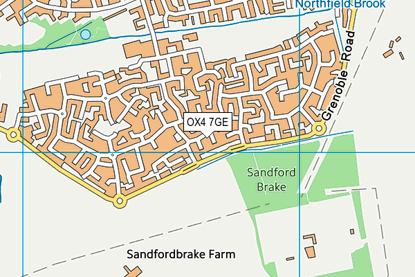 OX4 7GE map - OS VectorMap District (Ordnance Survey)