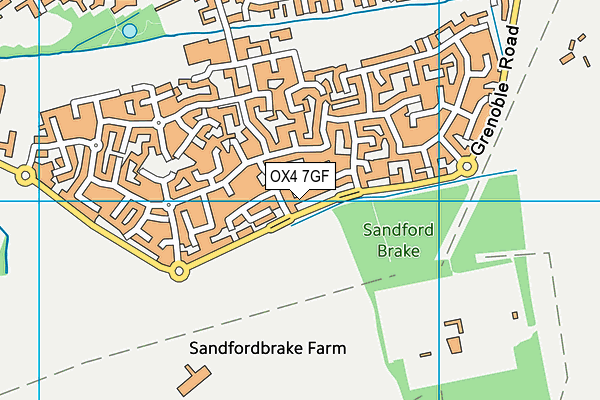 OX4 7GF map - OS VectorMap District (Ordnance Survey)