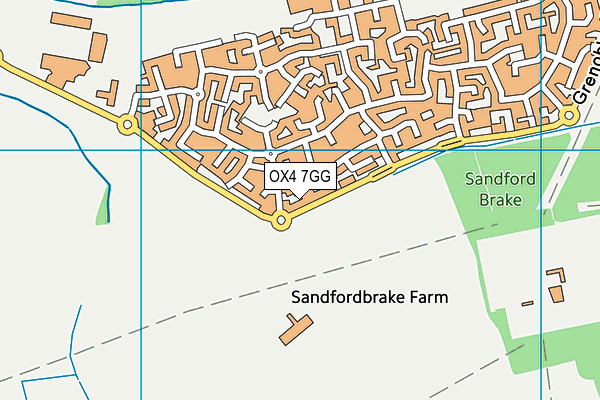 OX4 7GG map - OS VectorMap District (Ordnance Survey)