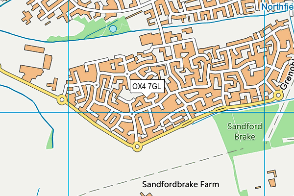 OX4 7GL map - OS VectorMap District (Ordnance Survey)