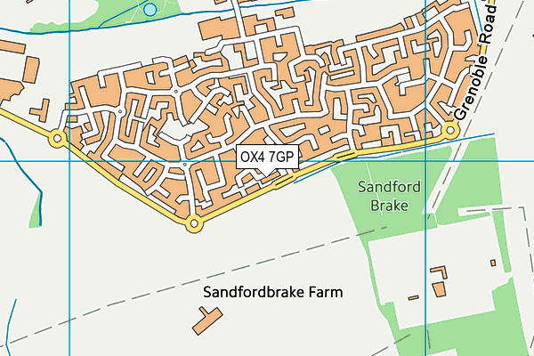 OX4 7GP map - OS VectorMap District (Ordnance Survey)