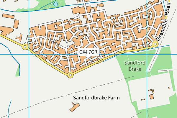 OX4 7GR map - OS VectorMap District (Ordnance Survey)