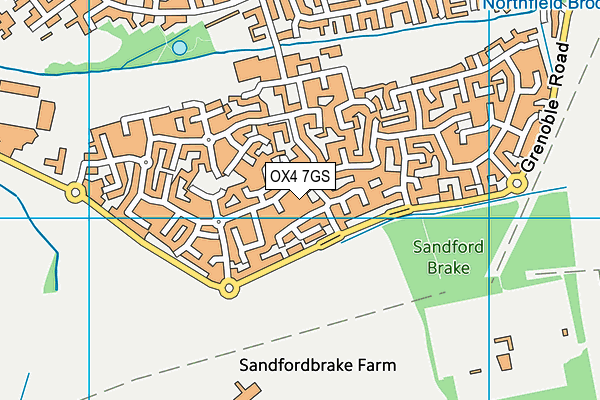 OX4 7GS map - OS VectorMap District (Ordnance Survey)