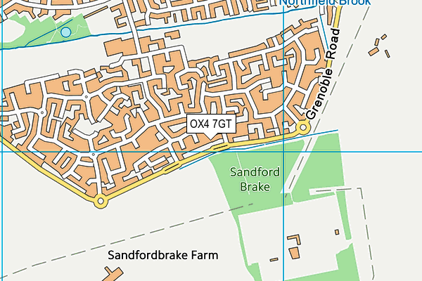 OX4 7GT map - OS VectorMap District (Ordnance Survey)