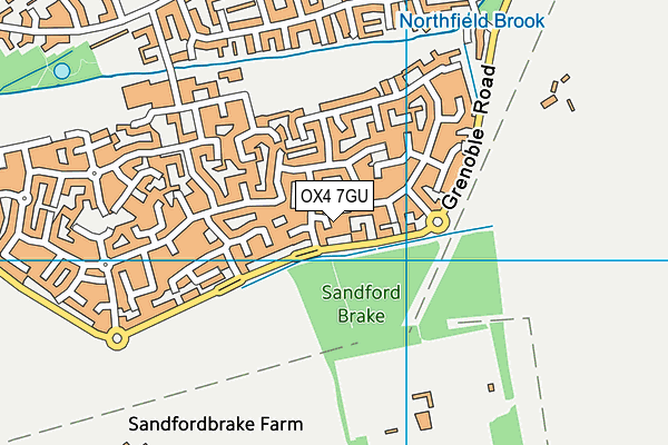 OX4 7GU map - OS VectorMap District (Ordnance Survey)