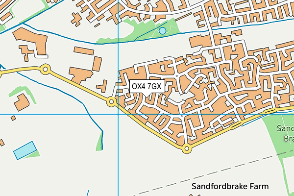 OX4 7GX map - OS VectorMap District (Ordnance Survey)