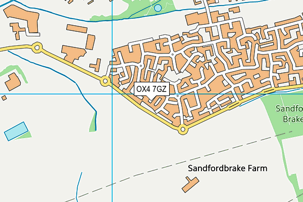 OX4 7GZ map - OS VectorMap District (Ordnance Survey)