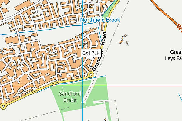 OX4 7LH map - OS VectorMap District (Ordnance Survey)