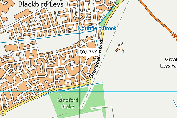 OX4 7NY map - OS VectorMap District (Ordnance Survey)