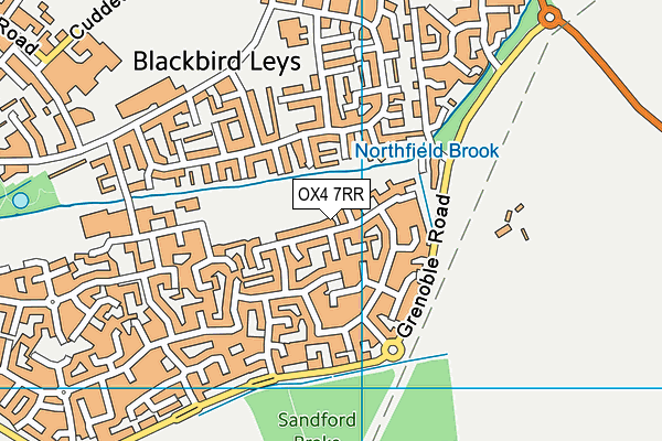 OX4 7RR map - OS VectorMap District (Ordnance Survey)