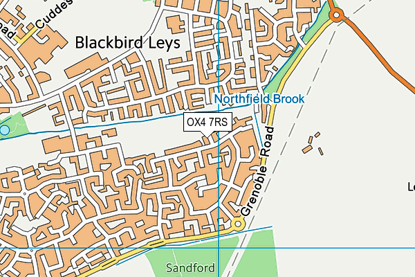 OX4 7RS map - OS VectorMap District (Ordnance Survey)