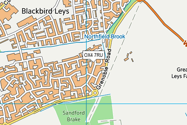 OX4 7RU map - OS VectorMap District (Ordnance Survey)