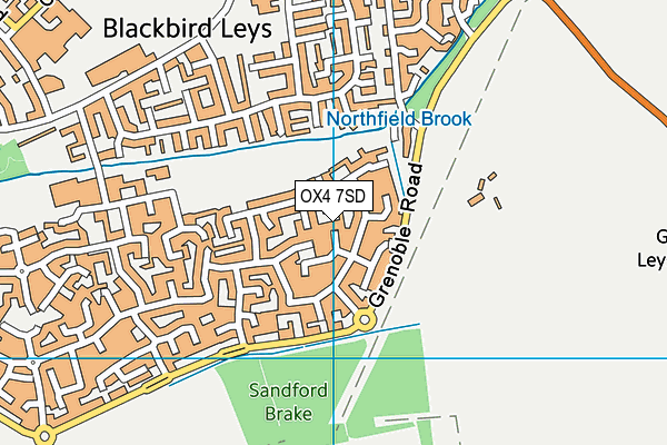 OX4 7SD map - OS VectorMap District (Ordnance Survey)