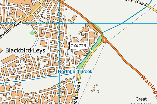 OX4 7TR map - OS VectorMap District (Ordnance Survey)