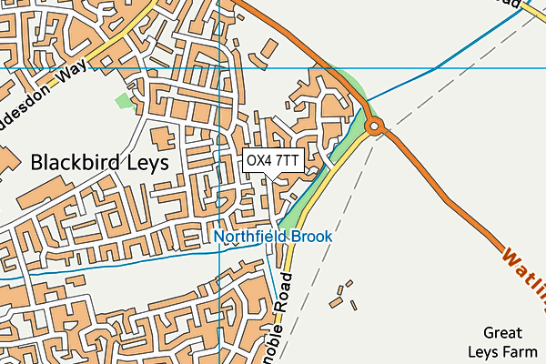 OX4 7TT map - OS VectorMap District (Ordnance Survey)