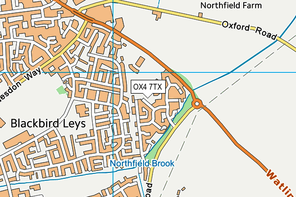 OX4 7TX map - OS VectorMap District (Ordnance Survey)