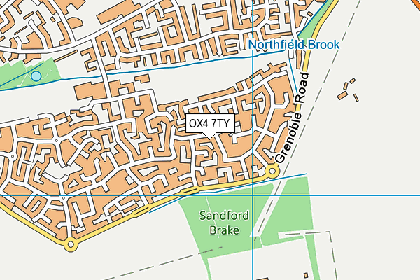 OX4 7TY map - OS VectorMap District (Ordnance Survey)