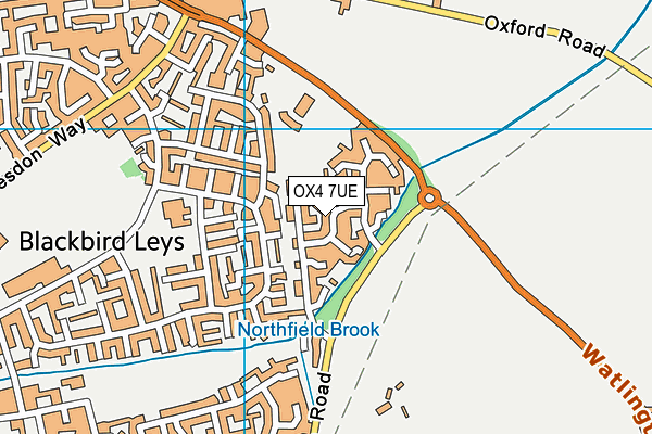 OX4 7UE map - OS VectorMap District (Ordnance Survey)