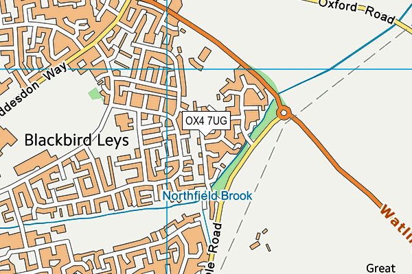 OX4 7UG map - OS VectorMap District (Ordnance Survey)