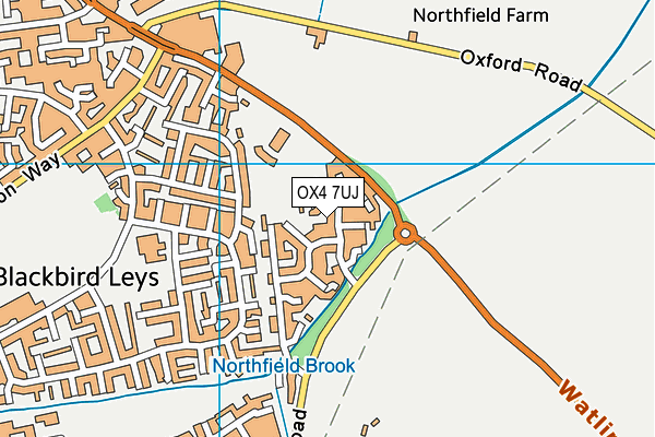 OX4 7UJ map - OS VectorMap District (Ordnance Survey)