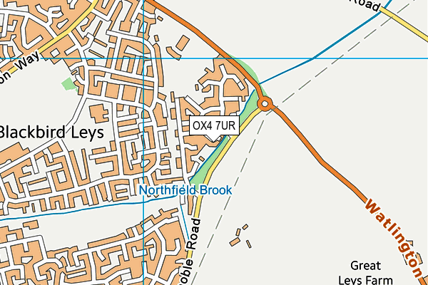 OX4 7UR map - OS VectorMap District (Ordnance Survey)
