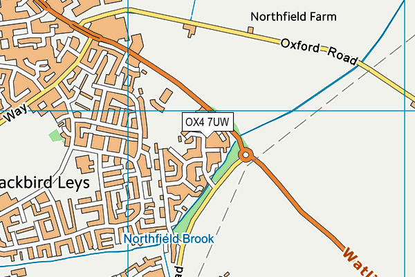 OX4 7UW map - OS VectorMap District (Ordnance Survey)