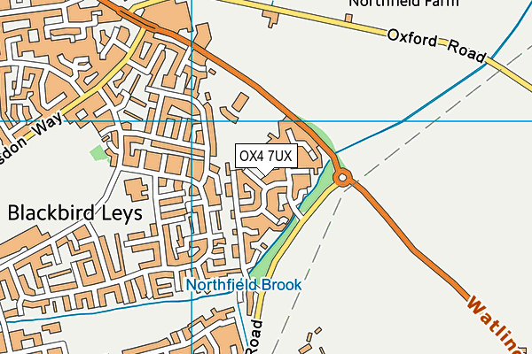 OX4 7UX map - OS VectorMap District (Ordnance Survey)