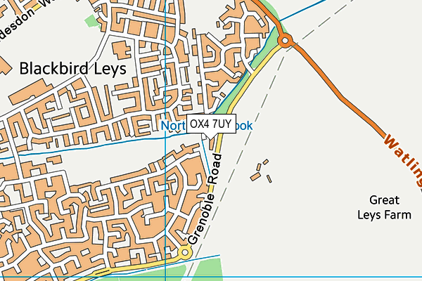 OX4 7UY map - OS VectorMap District (Ordnance Survey)