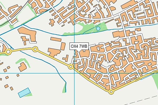 OX4 7WB map - OS VectorMap District (Ordnance Survey)