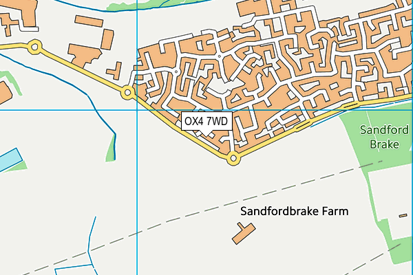 OX4 7WD map - OS VectorMap District (Ordnance Survey)