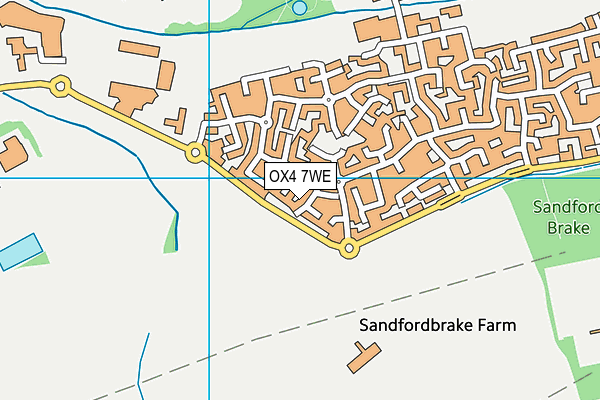 OX4 7WE map - OS VectorMap District (Ordnance Survey)