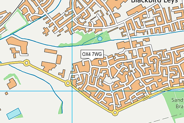 OX4 7WG map - OS VectorMap District (Ordnance Survey)
