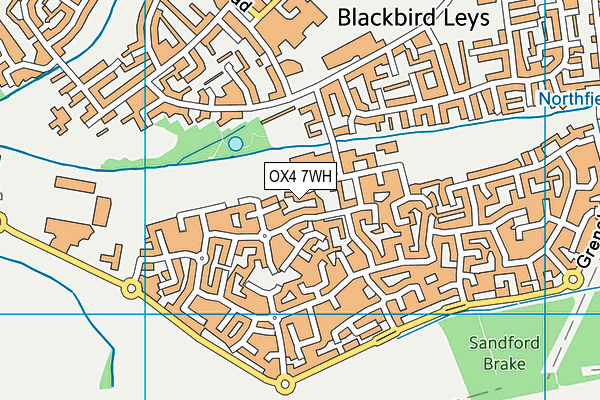 OX4 7WH map - OS VectorMap District (Ordnance Survey)