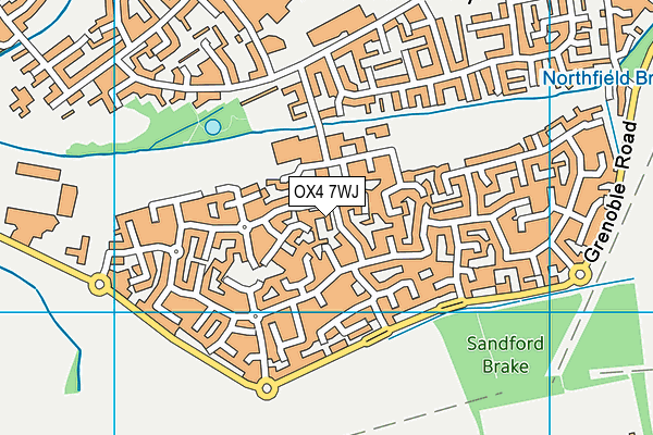 OX4 7WJ map - OS VectorMap District (Ordnance Survey)