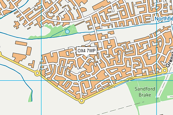 OX4 7WP map - OS VectorMap District (Ordnance Survey)