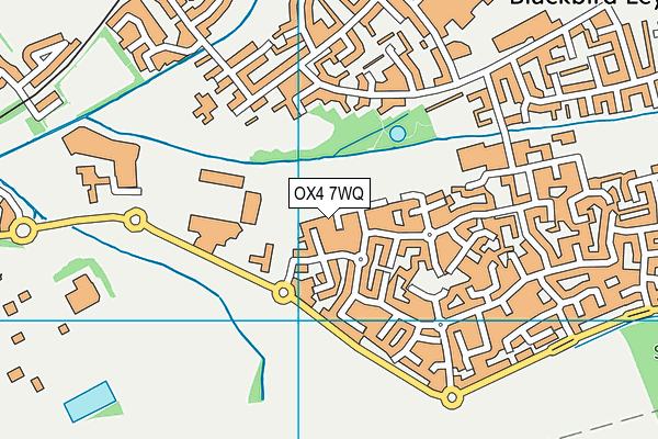 OX4 7WQ map - OS VectorMap District (Ordnance Survey)