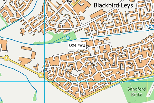 OX4 7WU map - OS VectorMap District (Ordnance Survey)
