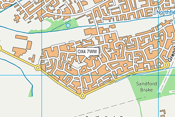 OX4 7WW map - OS VectorMap District (Ordnance Survey)