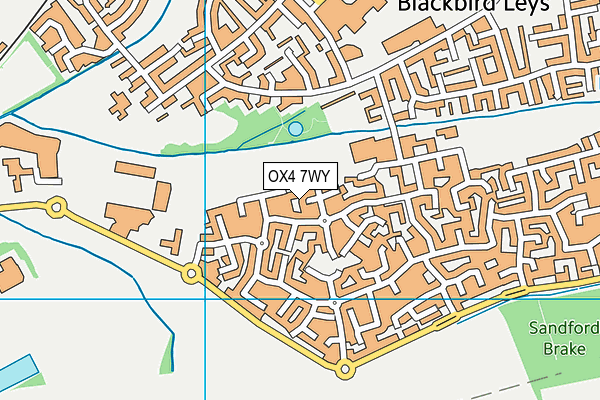OX4 7WY map - OS VectorMap District (Ordnance Survey)