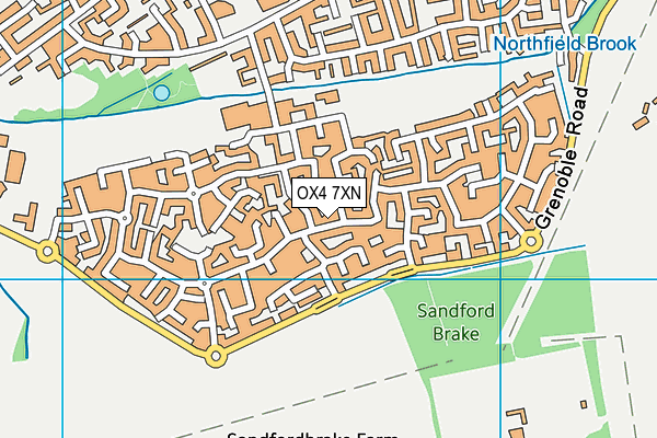 OX4 7XN map - OS VectorMap District (Ordnance Survey)